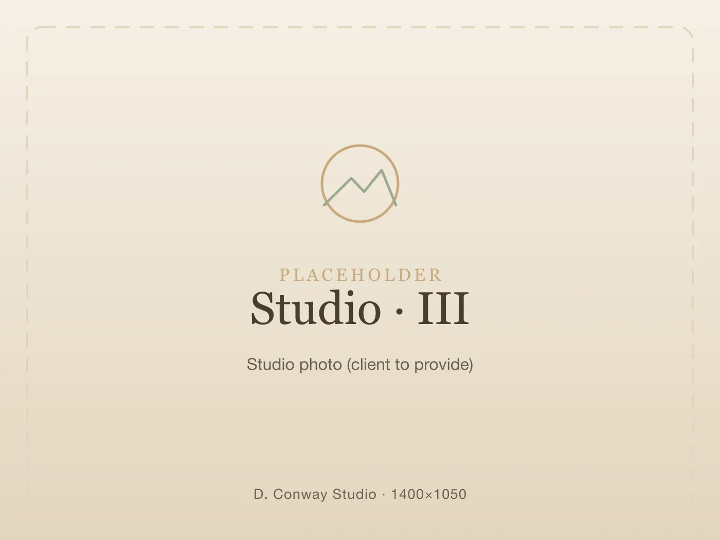 Brushes and palette at rest in the studio (placeholder photo — client photoshoot pending)